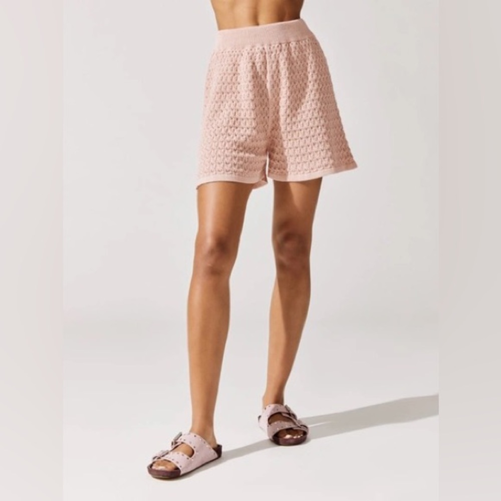 I love Mr Mittens pink sweater knit shorts